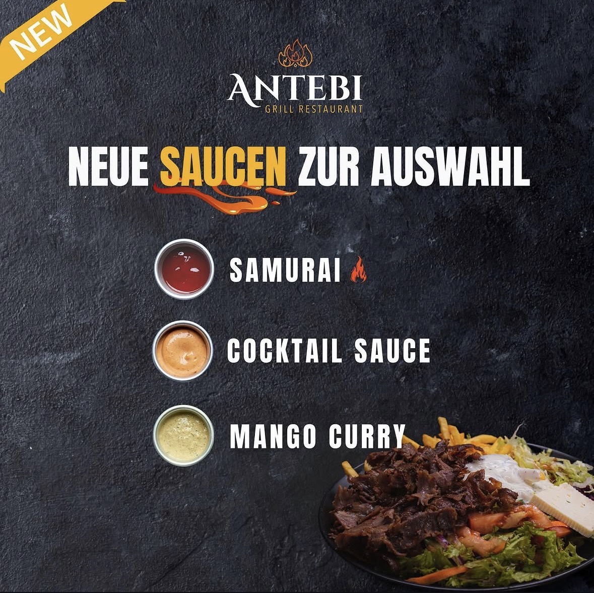 Neue Saucen: Samurai, Cocktail und Mango Curry